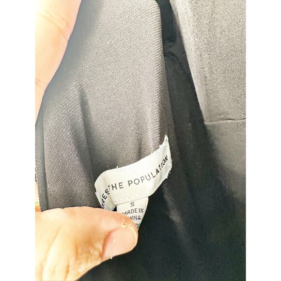 Dress the Population Natalie Gold Sequined Long Sleeve Sheath Dress Size Small - Picture 7 of 8